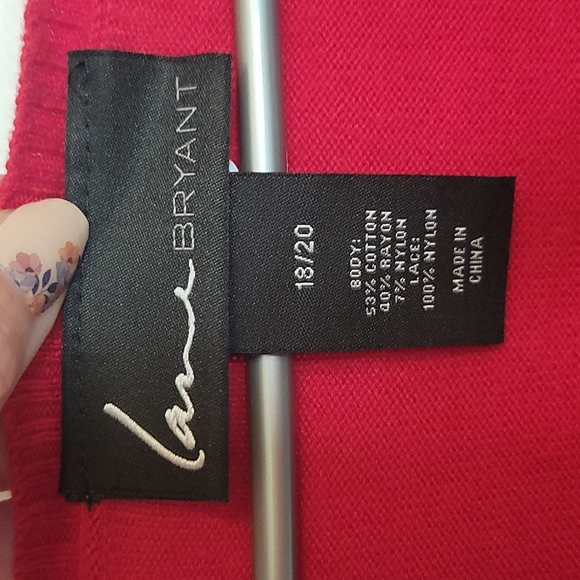 Lane Bryant Red Lace Sweater - Picture 4 of 5